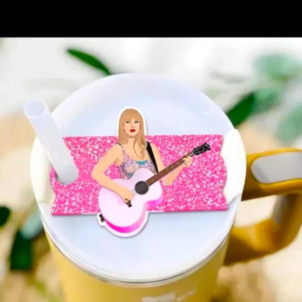 Stanley Cup Name  plate Taylor Swift Playing Guitar  40oz Cup Size!! Brand New